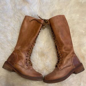 Vintage Foundry Co. brown leather boots. Size 10